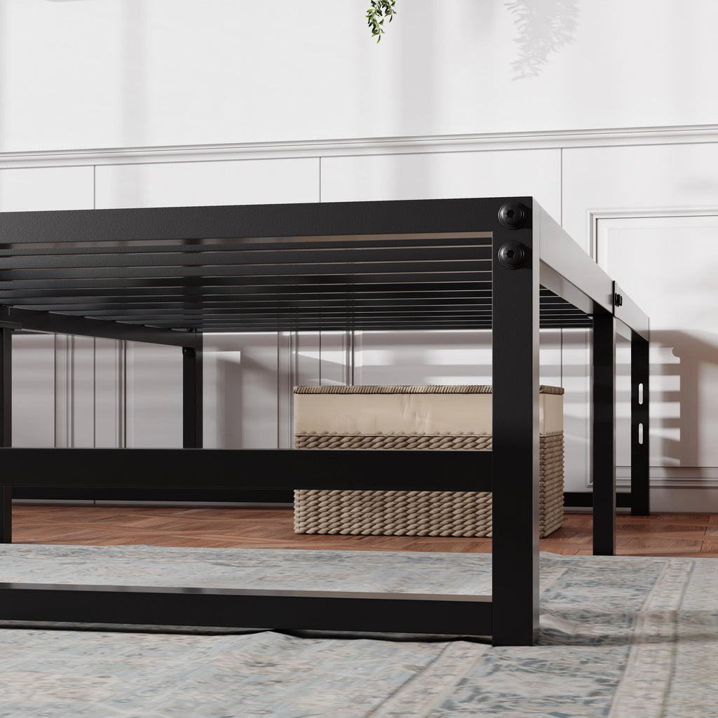 Queen Size Metal Platform Bed Frame with Storage Space H33322
