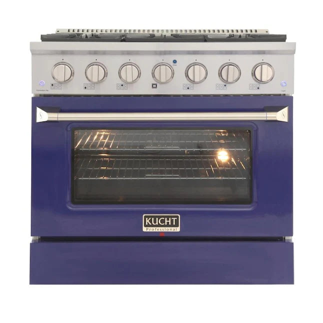 36 in. Natural Gas Range with Blue Door F46955