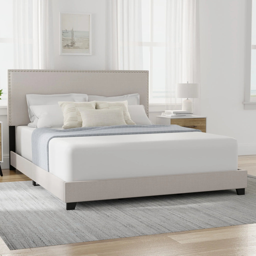 Charcoal Faux Leather Queen Bed D348350
