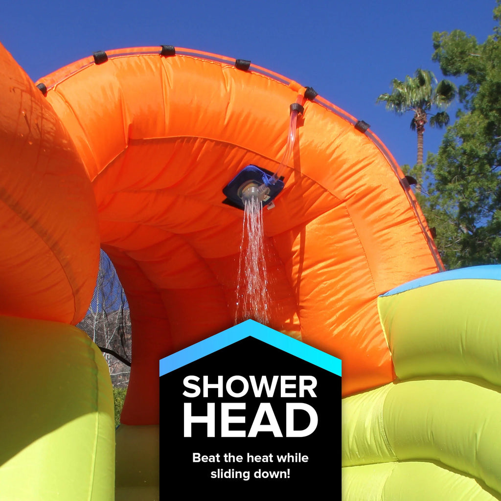 Double Water Slide & Bouncer M8474