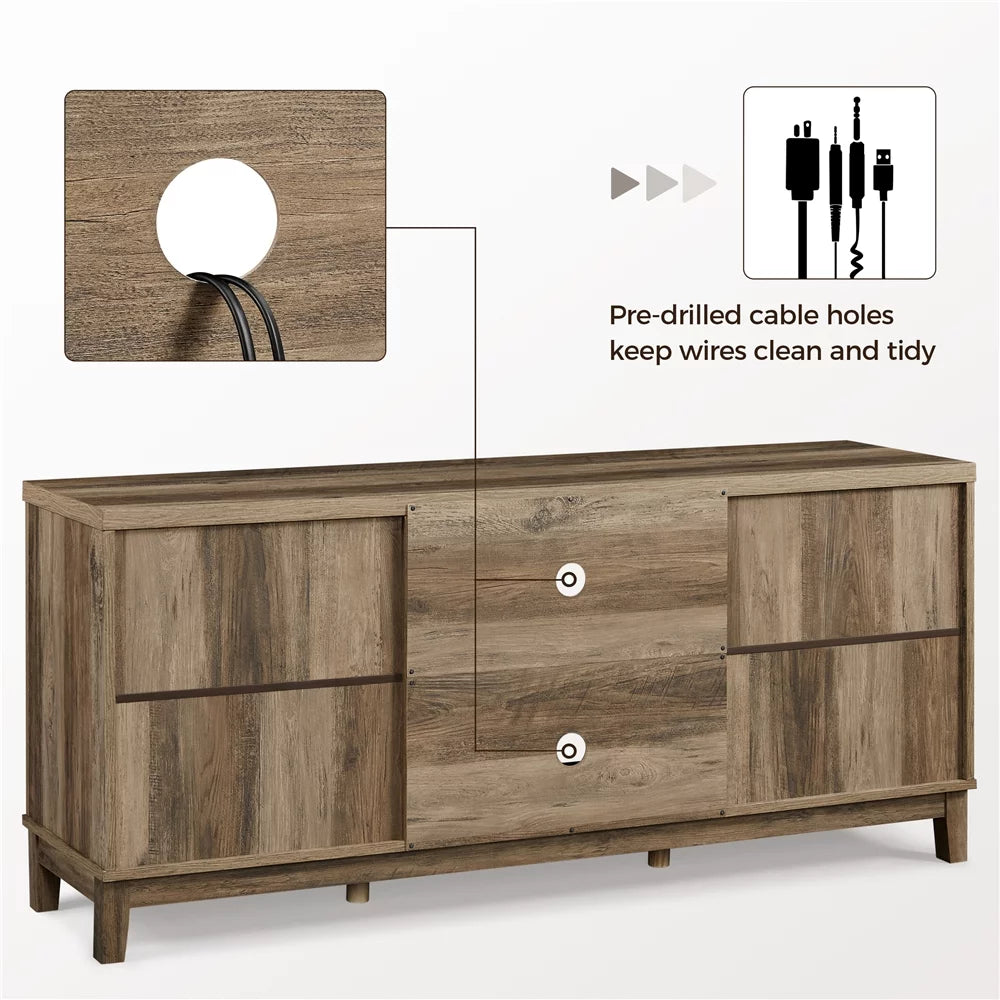 Rustic Oak Storage TV Stand B784