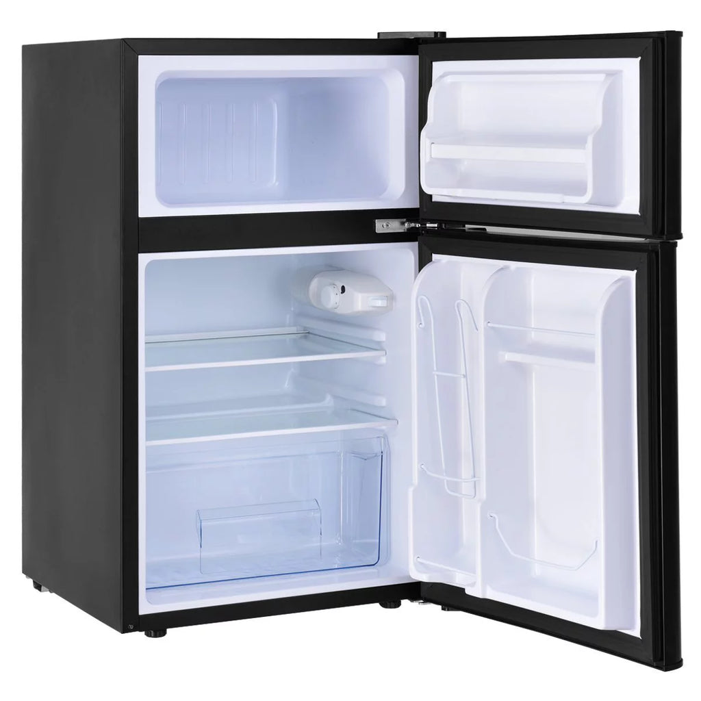 3.2 Cu Ft Two Door Mini Fridge with Freezer, Black K95306