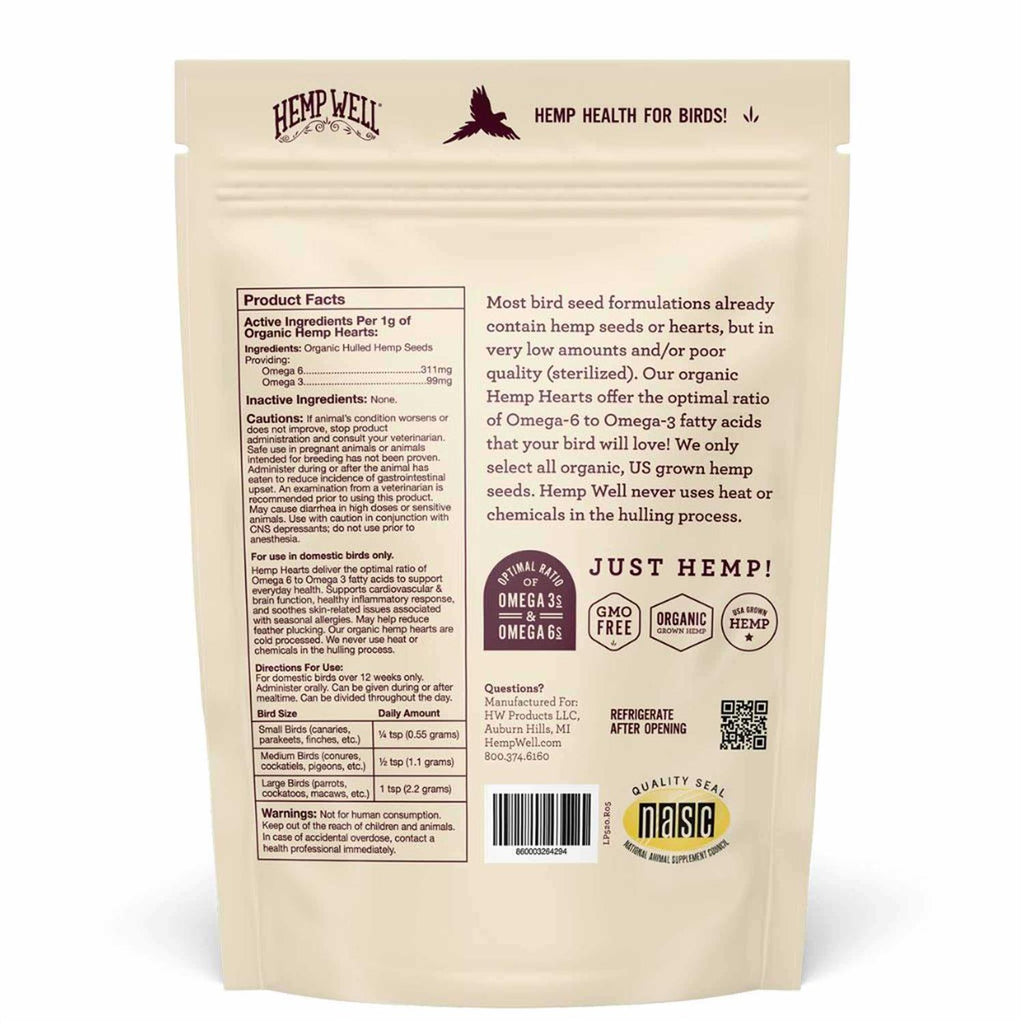 Bird Hemp Hearts Supplement W165