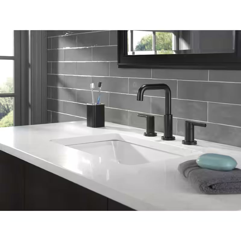 8 in. Widespread 2-Handle Bathroom Faucet Matte Black B690631