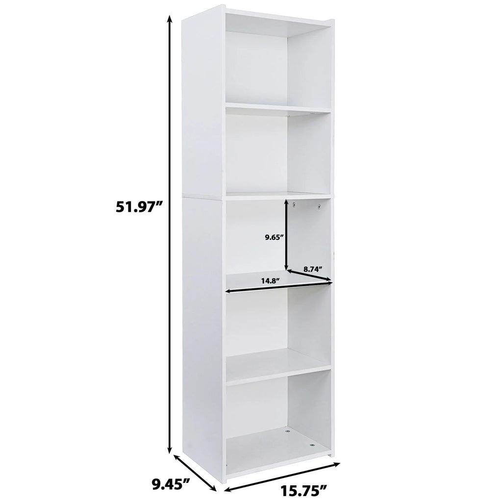 5 Tier Bookcase Bookshelf Storage Organizer G2966