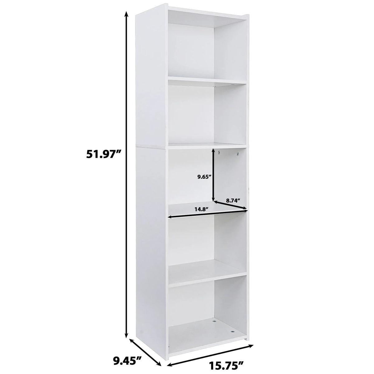 5 Tier Bookcase Bookshelf Storage Organizer G2966