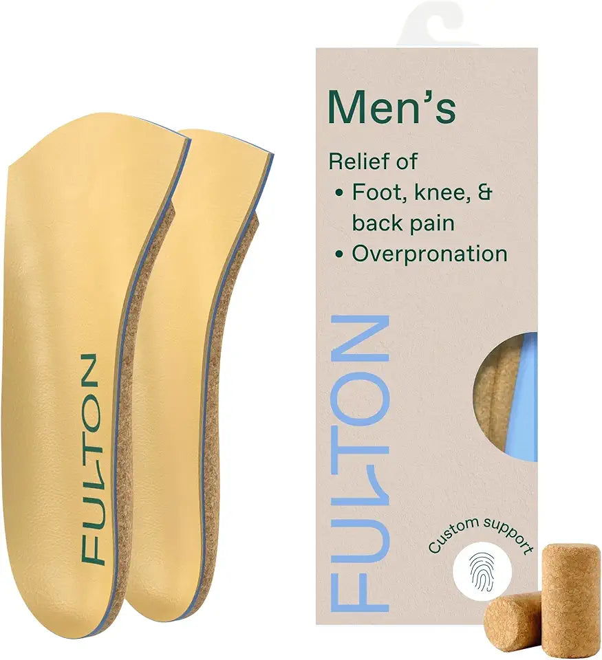 Cork Shoe Inserts with Arch Support, Men's Size 11.5-12 K9121