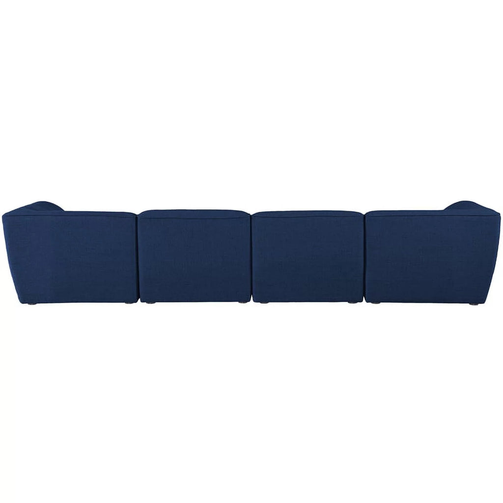 Navy Linen Textured Modular Sofa B12189