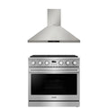 36 Gas Range and Range Hood N628