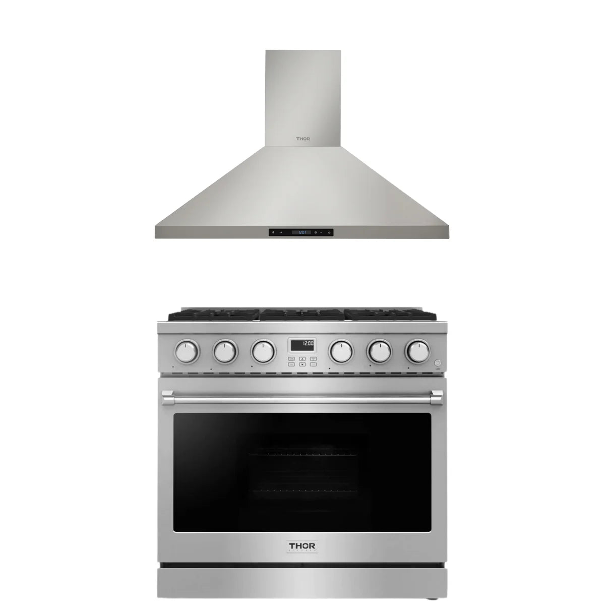 36 Gas Range and Range Hood N628