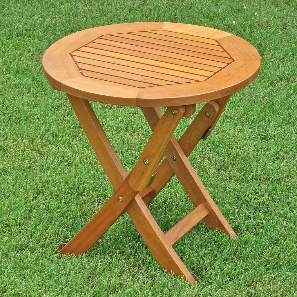 Round Wood Folding Table Q214349