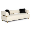 Beige Polyester Fabric & Stainless Steel Sofa M67211