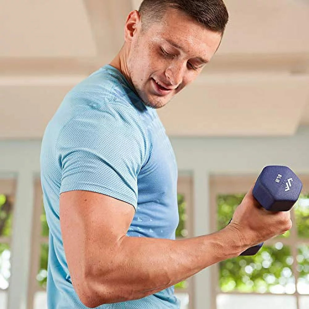 74 lb Dumbbell Set with Steel Stand F971