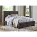 King-size Solid Wood Platform Bed E97068