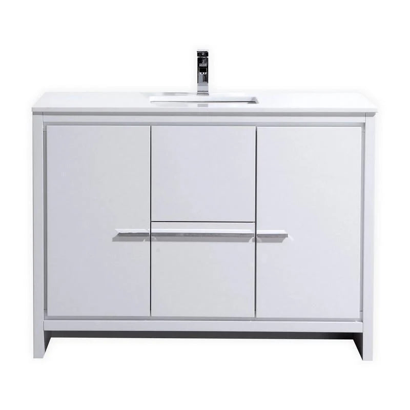 48 in. Modern Bathroom Vanity with White Quartz Counter Top A492348