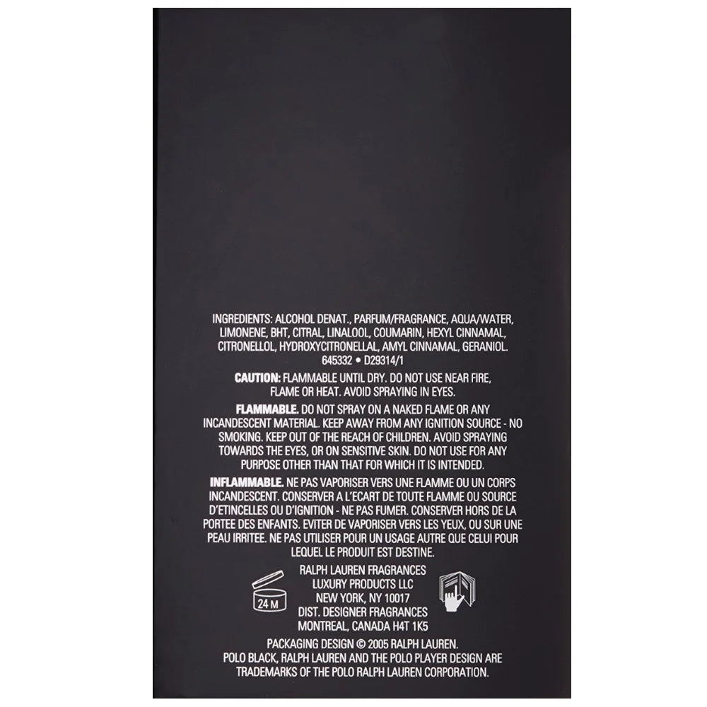 Black Eau de Toilette Spray 4.2 oz Pack of 4 X8392