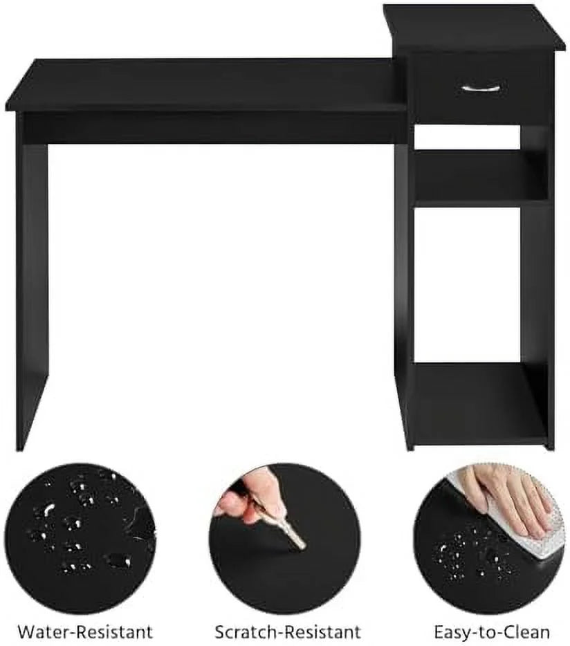 47 inch Computer Desk with Drawers and Printer Shelf P946725
