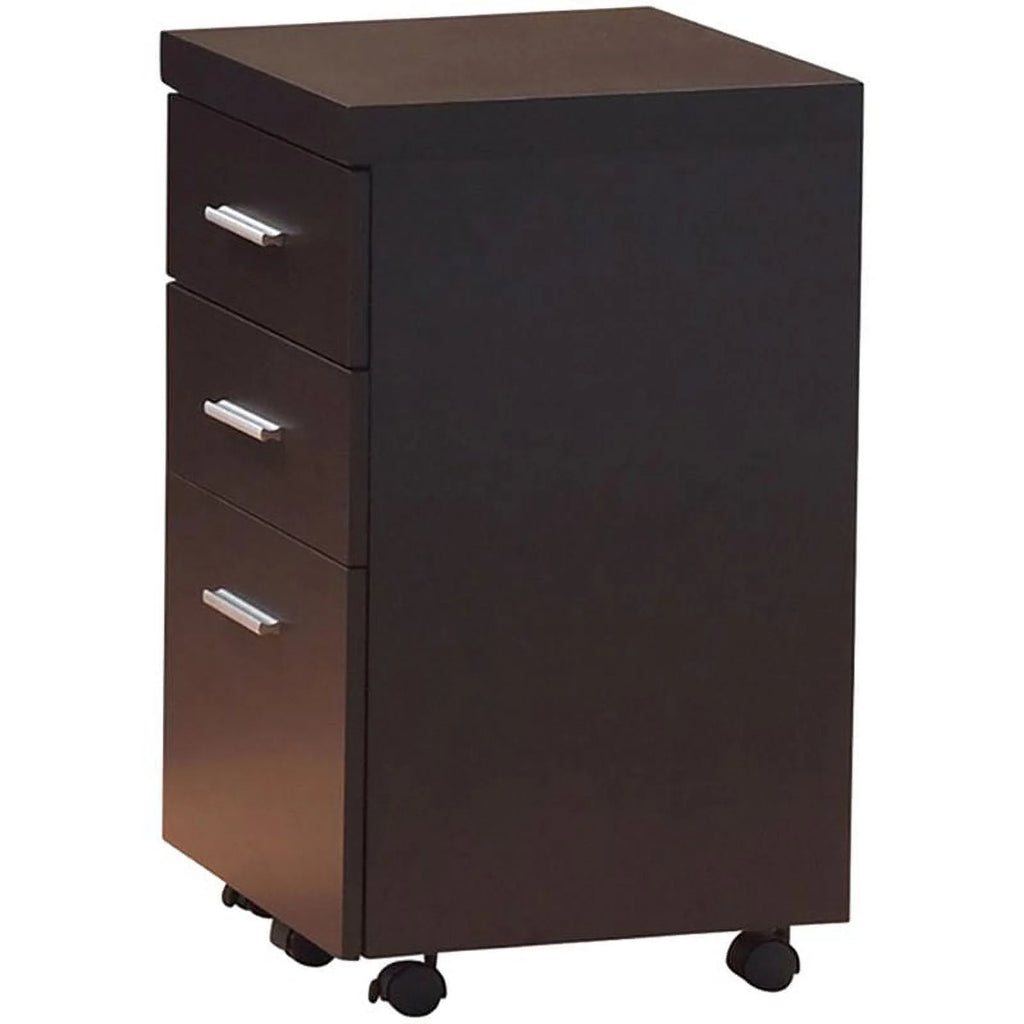 4 Piece Set with Desk Mobile File Cabinet Office Chair and Bookcase J2268