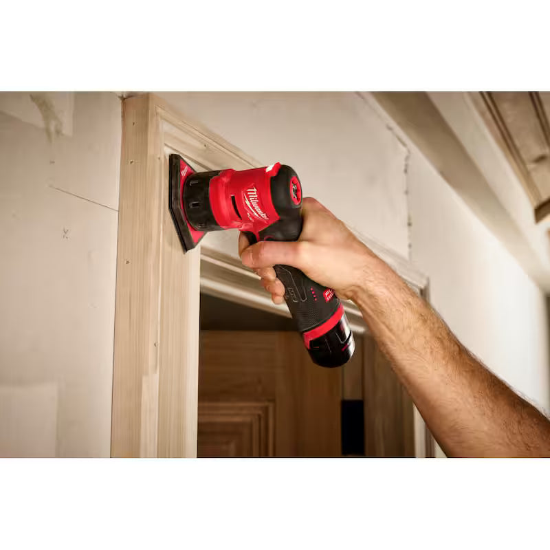 12V Cordless Orbital Detail Sander with Sanding Sheets & Sponge Pad O13946