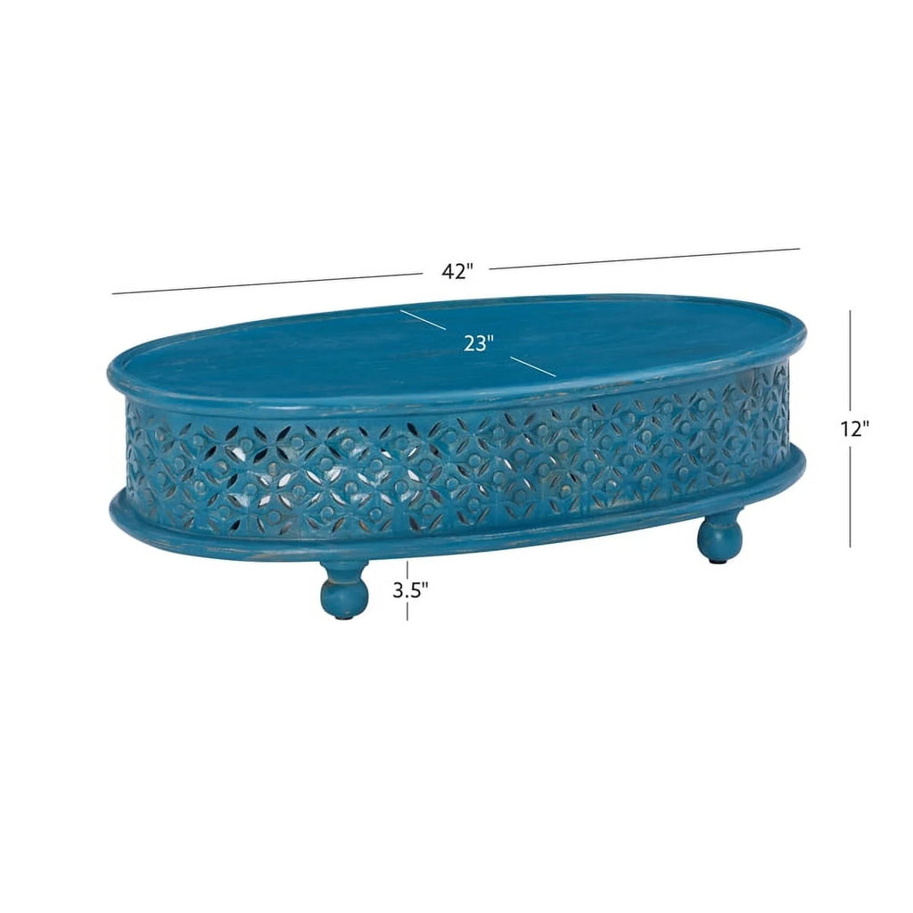 Oval Wood Coffee Table H566