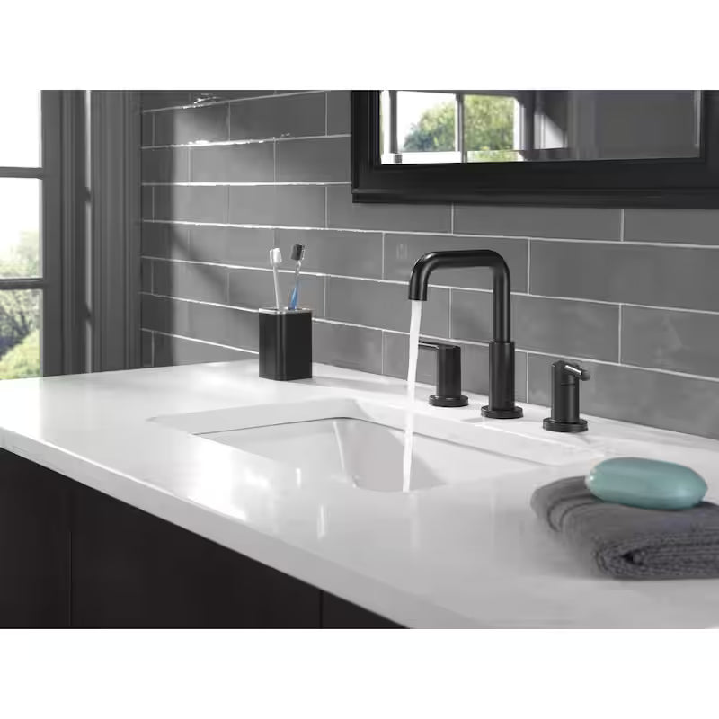 8 in. Widespread 2-Handle Bathroom Faucet Matte Black B690631