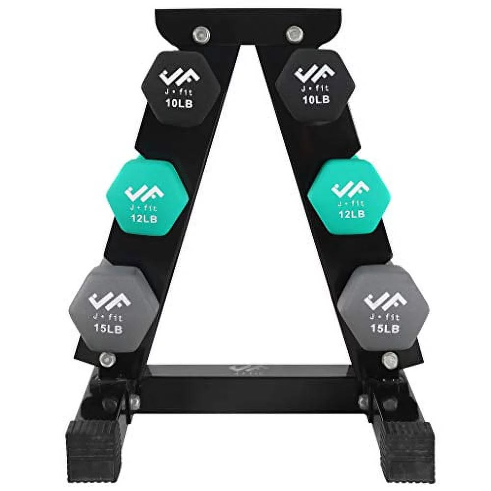 74 lb Dumbbell Set with Steel Stand F971