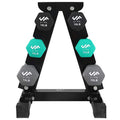 74 lb Dumbbell Set with Steel Stand F971