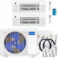 21,000 BTU 2 Zone Ceiling Cassette Ductless Air Conditioner and Heat Pump T257148