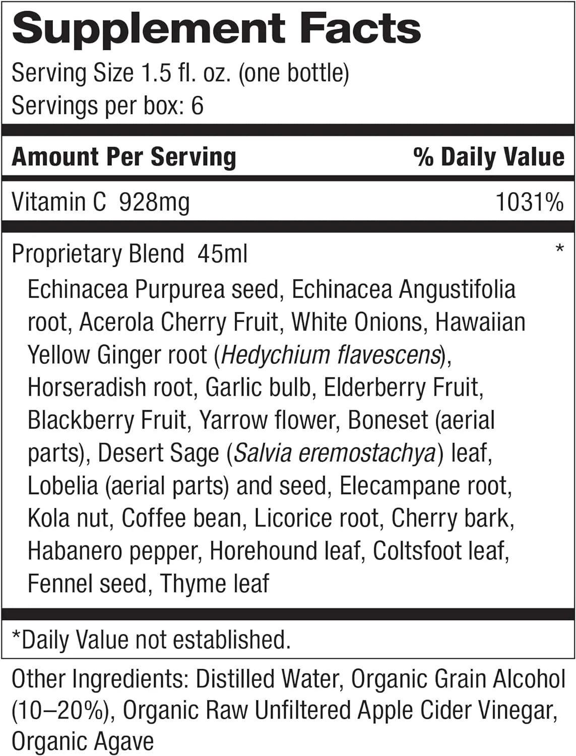 Organic Herbal Immunity Shot 9 fl. oz. X79277