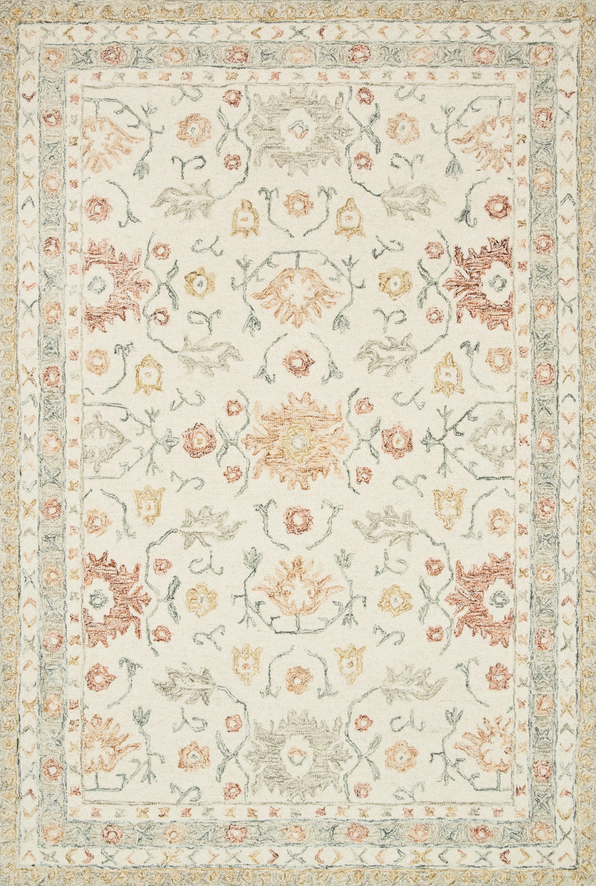 Ivory Rust Rug 9'3 x 13' A6394