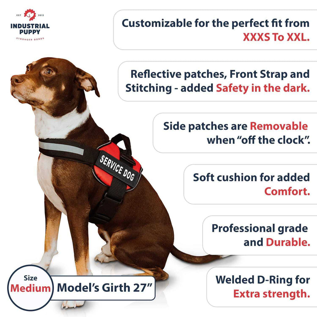 Service Dog Vest with Hook and Loop Straps and Handle Z377059