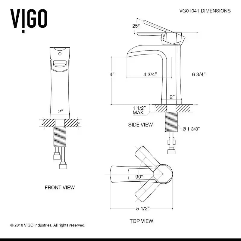 Single Handle Bathroom Faucet in Chrome V182