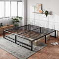 Queen Size Metal Platform Bed Frame with Storage Space H33322