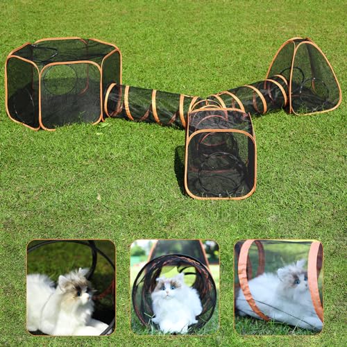 5 in 1 Outdoor Cat Tents with Tunnels T397395