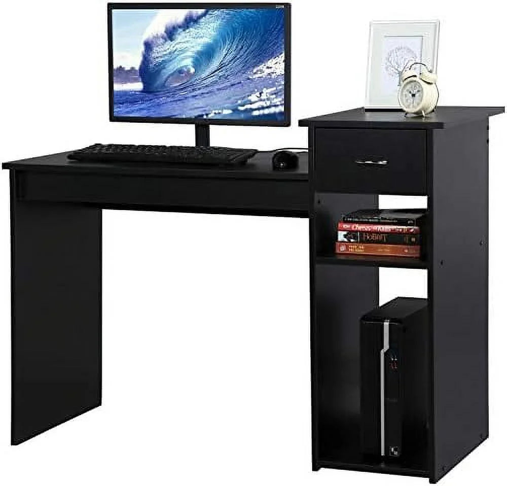 47 inch Computer Desk with Drawers and Printer Shelf P946725