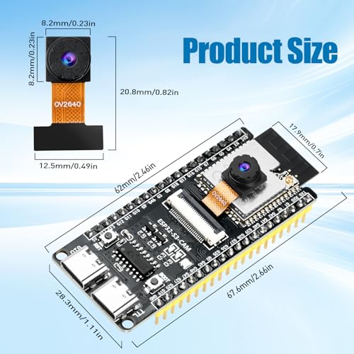 ESP32-S3-CAM Development Board with OV2640 Camera U617426