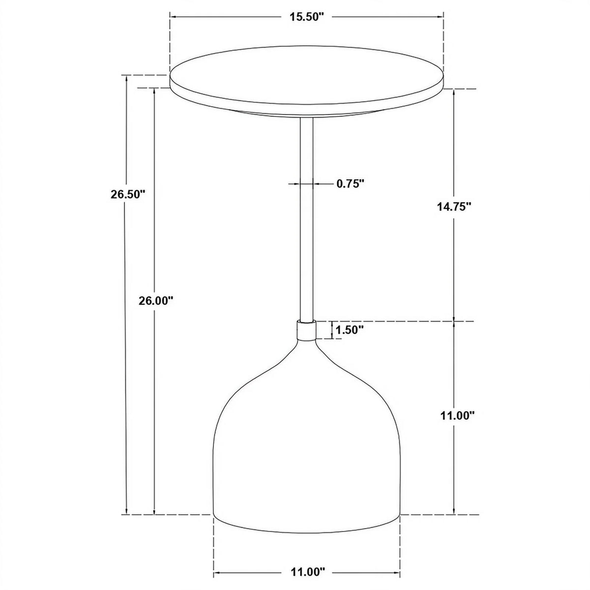 Contemporary Round Marble Top Side Table in Peach and Brown R4831