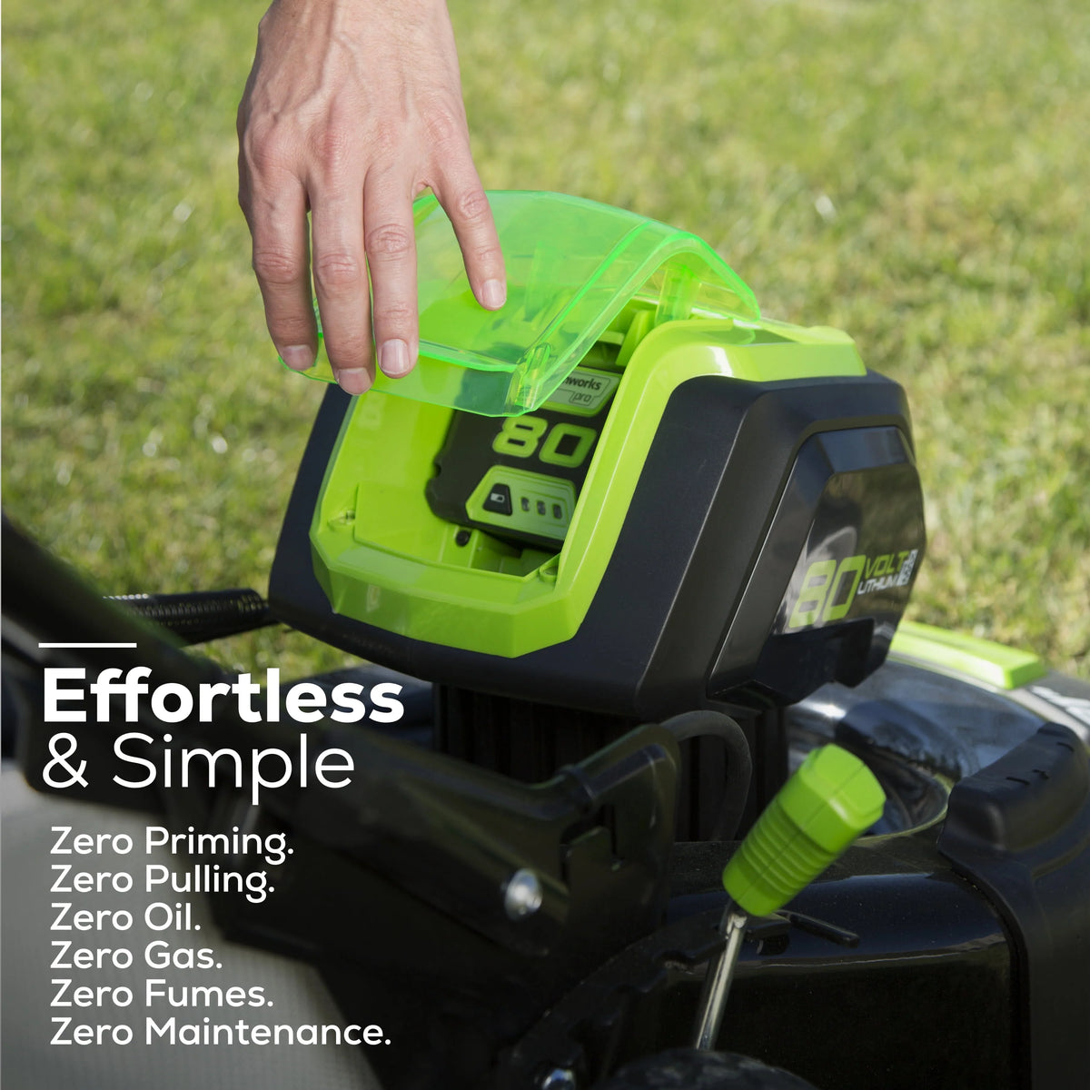 80V 21 Self Propelled Mower 5Ah Battery & Charger G30658