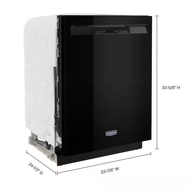 Black Built-In Dishwasher with Stainless Steel Tub W49635