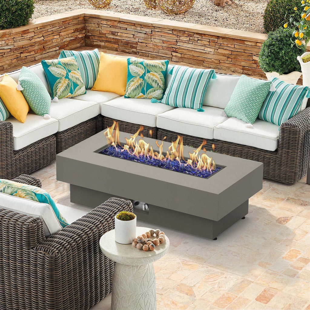 Round 50,000 BTU Gas Fire Pit Table with Lid P9801