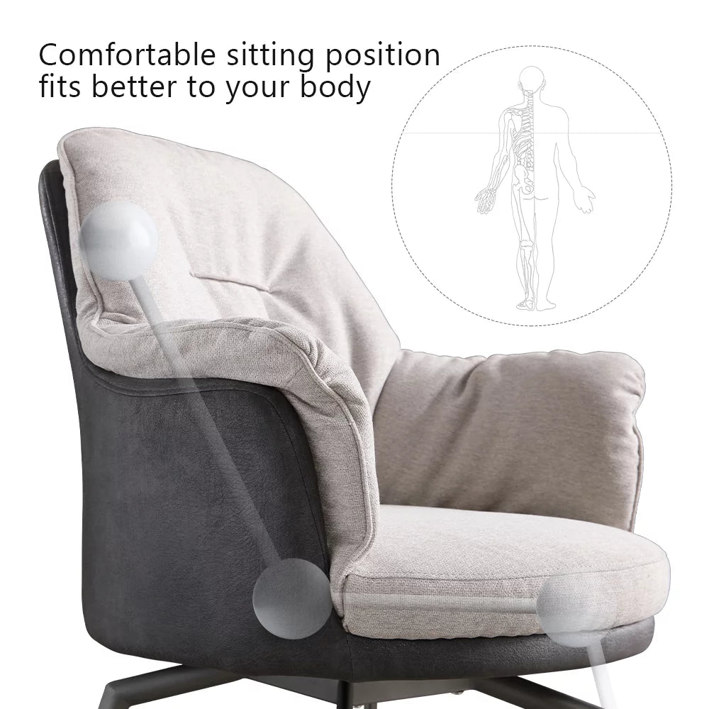 Ergonomic Cotton Swivel Office Chair J9449