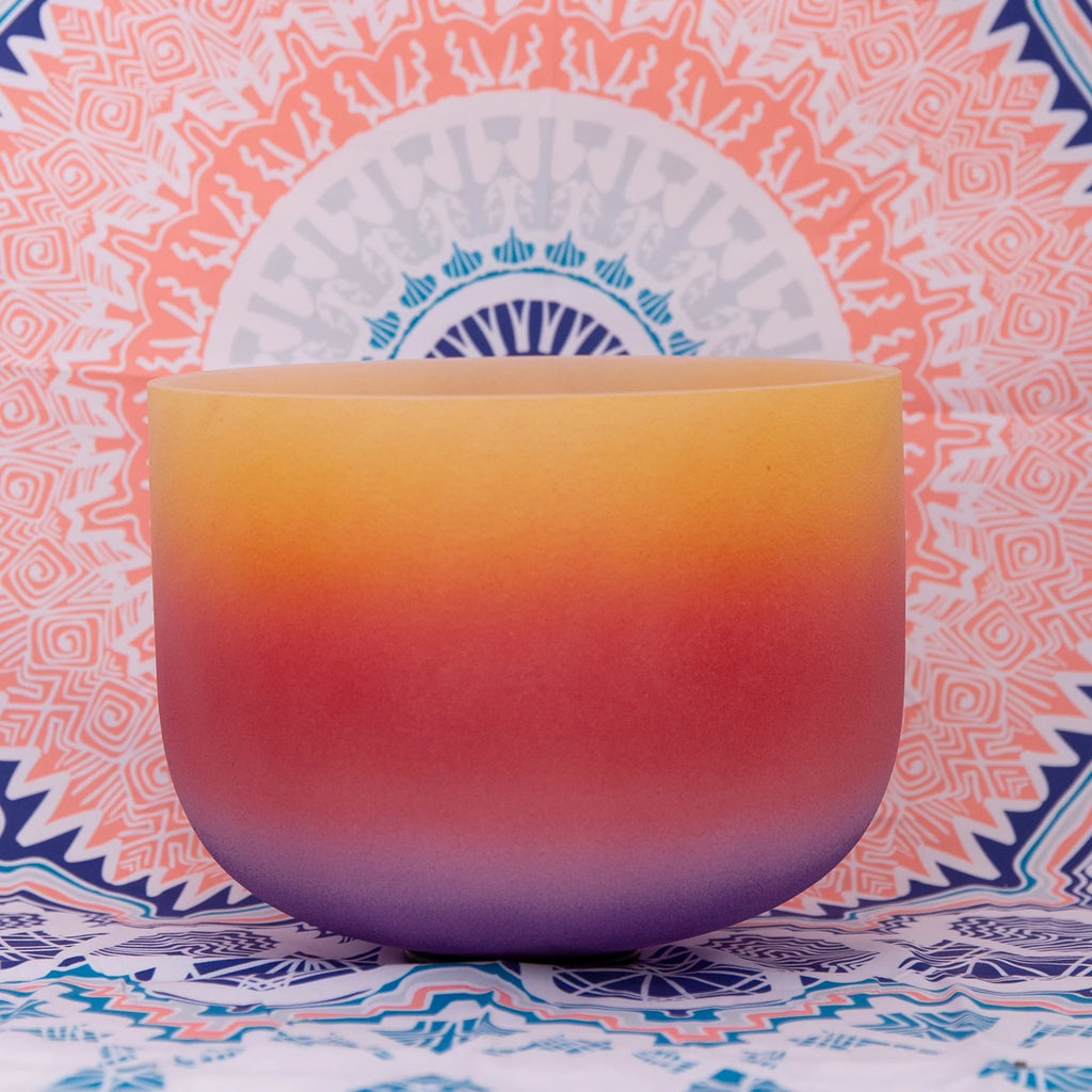 8 inch Frosted Crystal Singing Bowl X4035
