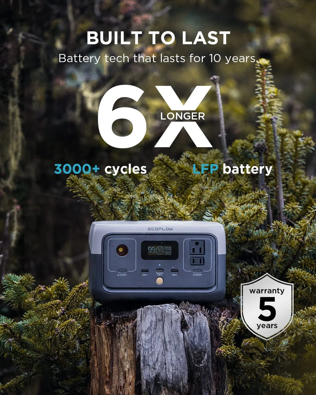 256Wh Portable Power Station 600W AC Output Q992183