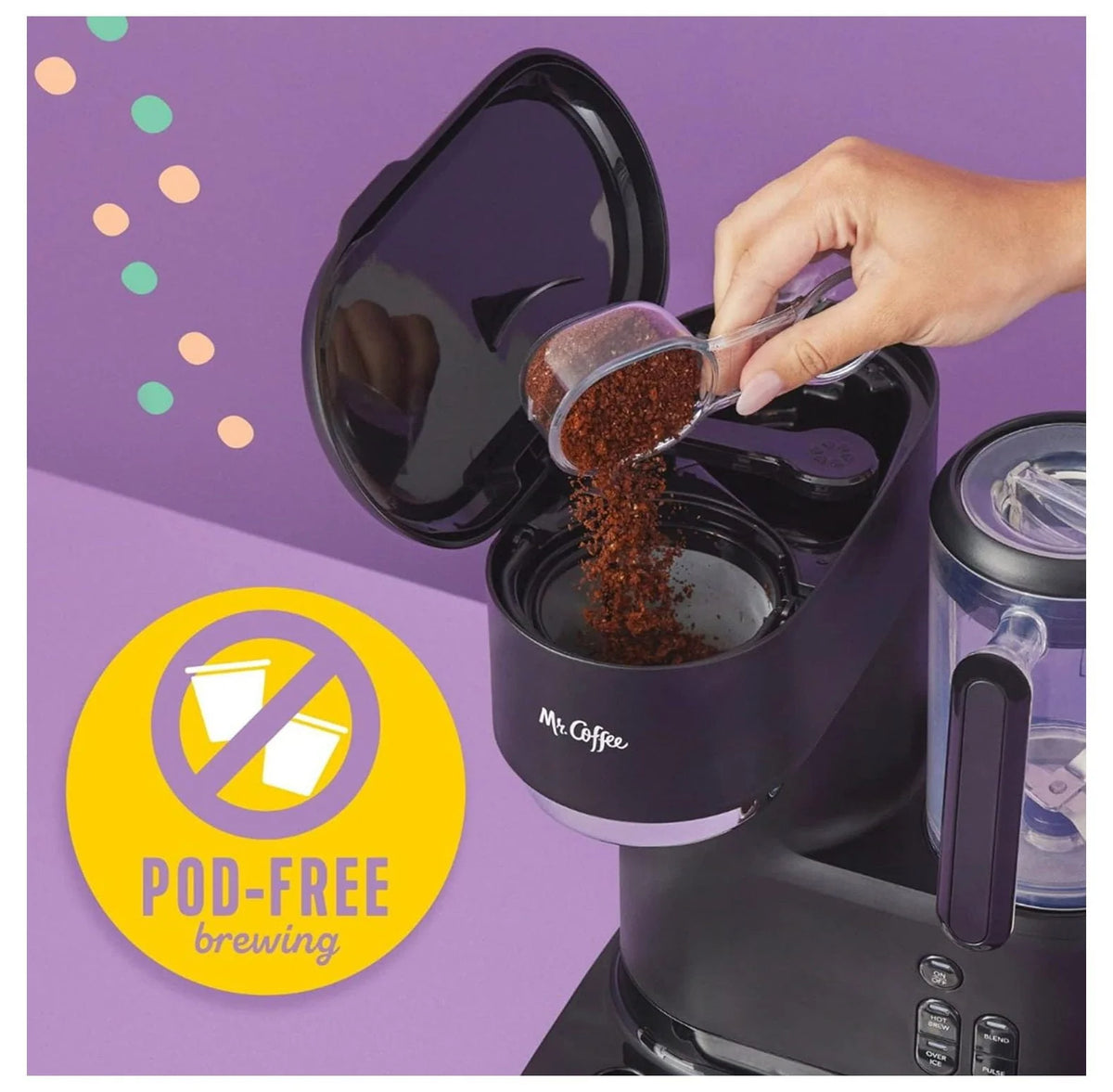 3-in-1 Iced and Hot Coffee and Tea Maker and Blender with Reusable Filter K5447