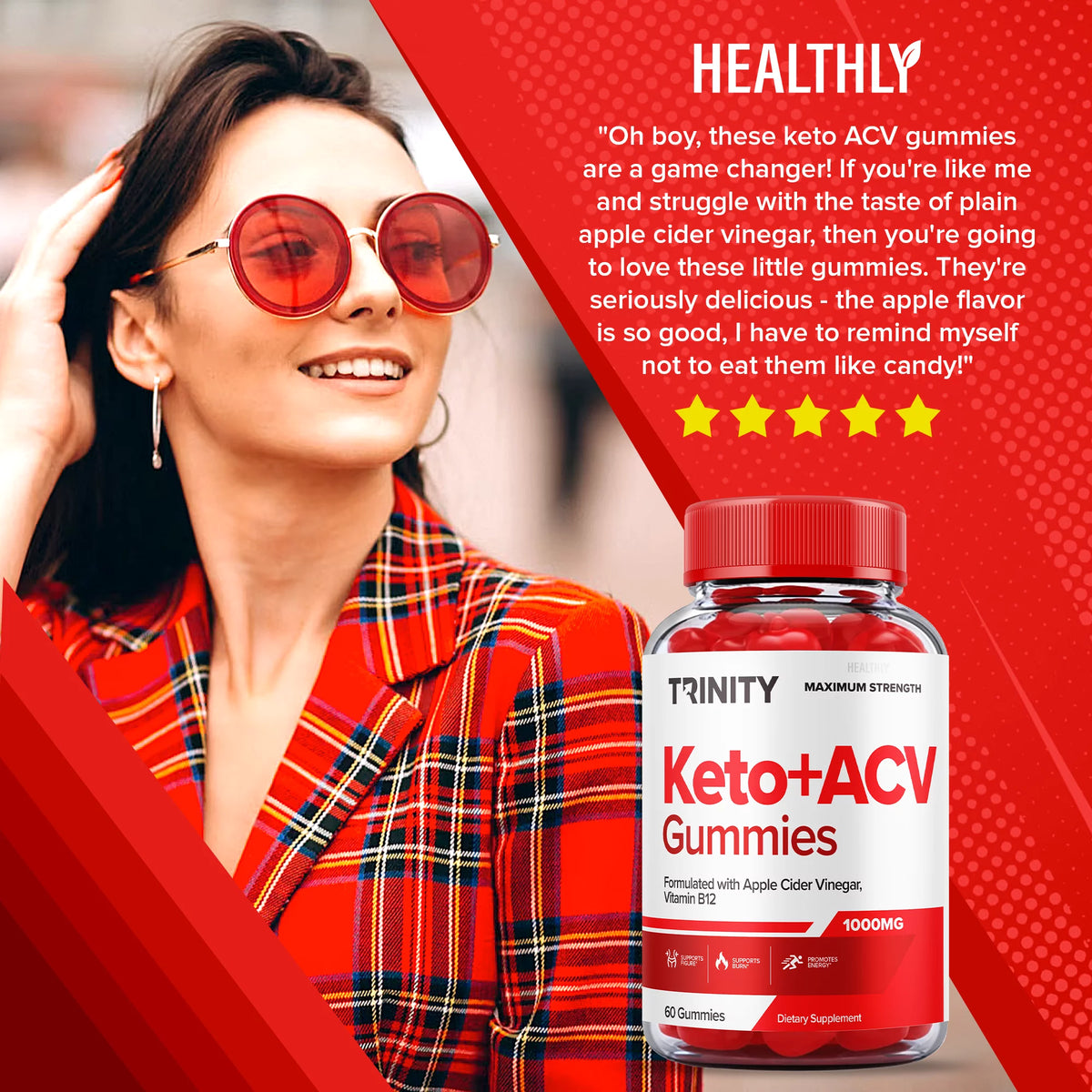 5 Pack Keto Gummies Apple Cider Vinegar Vegan E29743