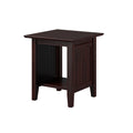 Solid Hardwood End Table Set of 2 Black Espresso Y42226