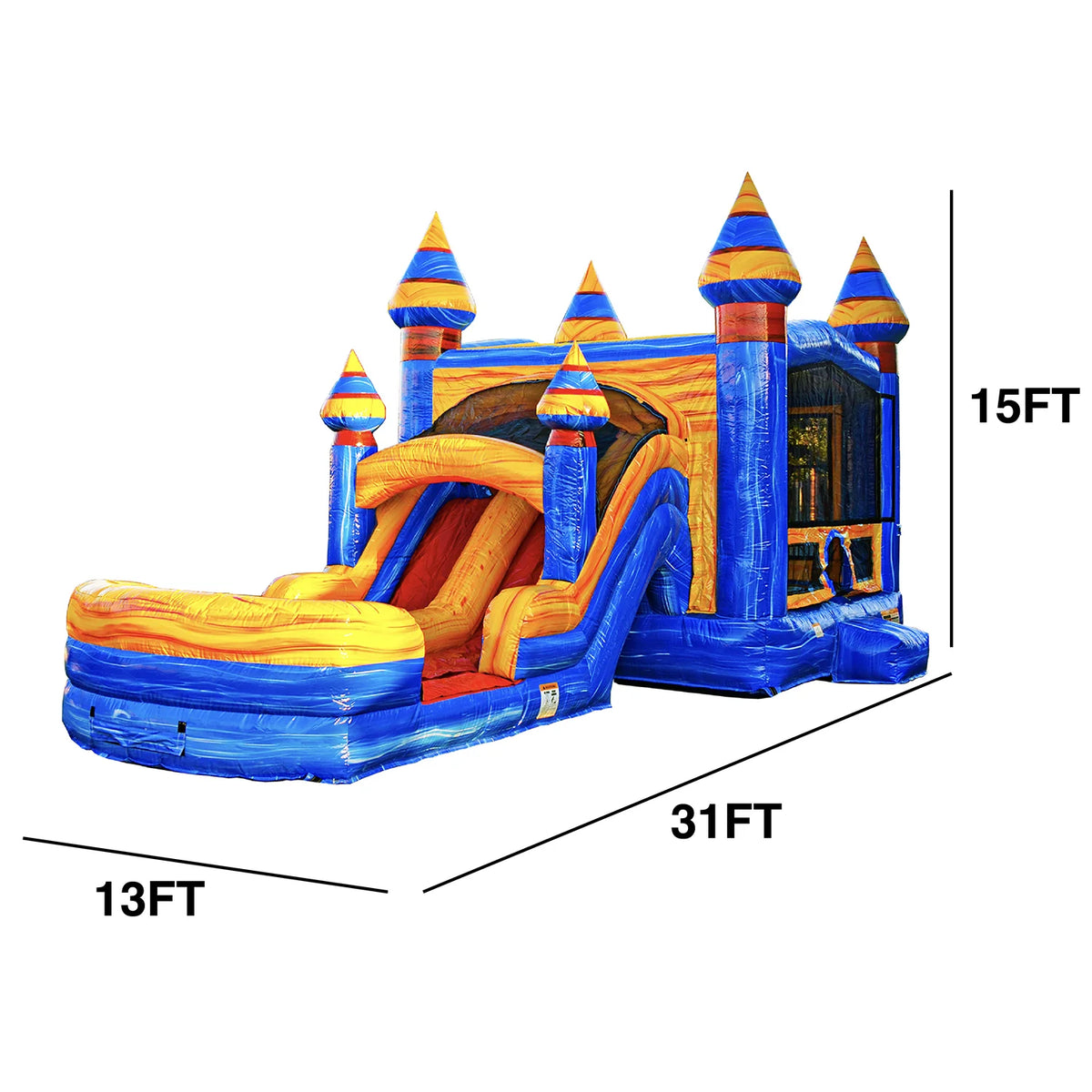 Inflatable Bounce with Two Slides D7187