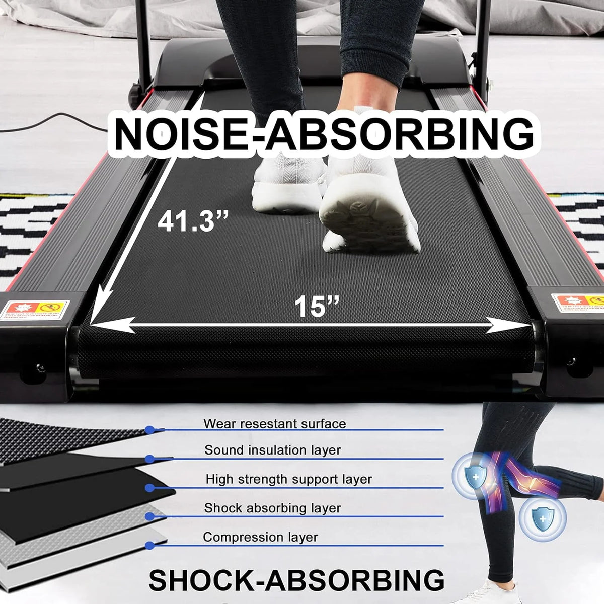Folding Treadmill with Incline Electric Motorized Running Machine G703