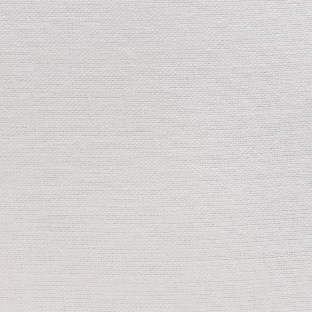 White Linen Sofa with Polished Silver Metal Leg T891