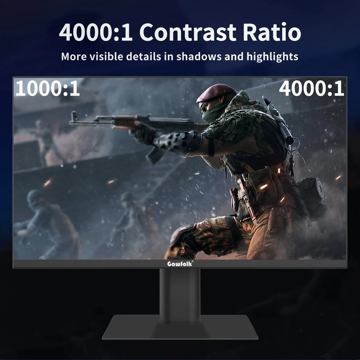 24.5 inch Curved Gaming Monitor 180hz FHD Frameless VA Black Y10463